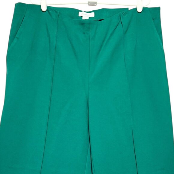 Liz Claiborne Women's Pull-on Stretch Wide Leg Emerald Green Pants Size 1X NWT - Picture 3 of 10